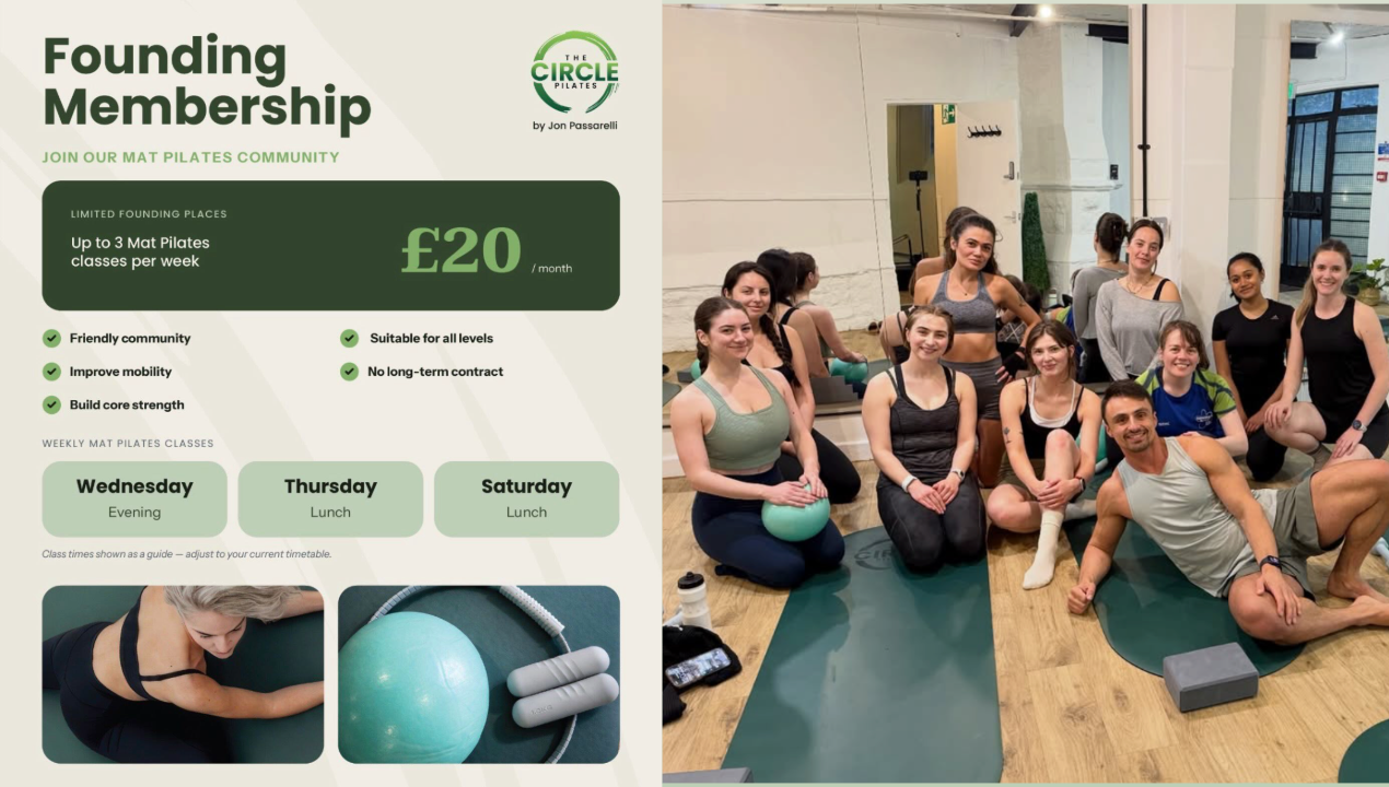 Founding Membership — £20/month · The Circle Pilates