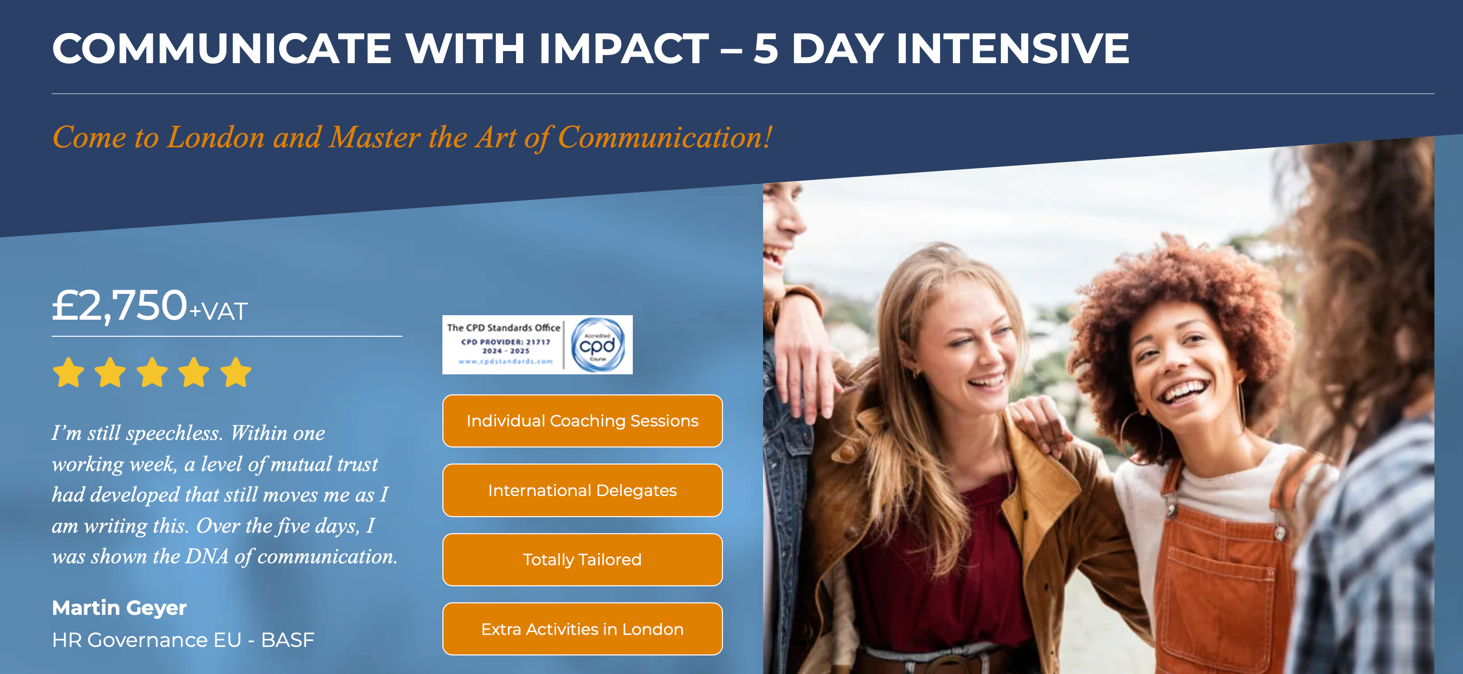 Communicate With Impact – 5 Day Intensive